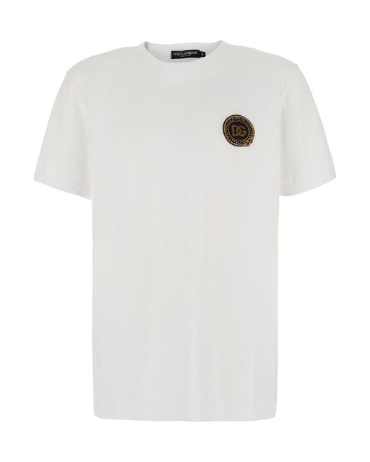 Dolce & Gabbana White Dolce & Gabbana Jersey Classic Fit Marina for men
