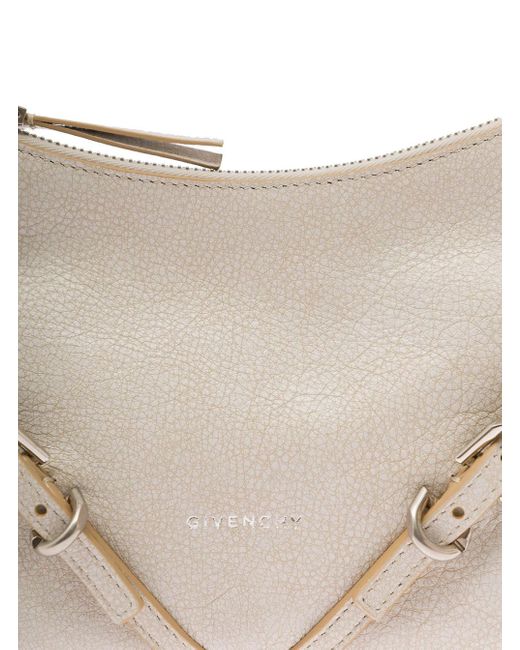 Givenchy Natural 'Mini Voyou' Shoulder Bag With Buckles Embellishment In