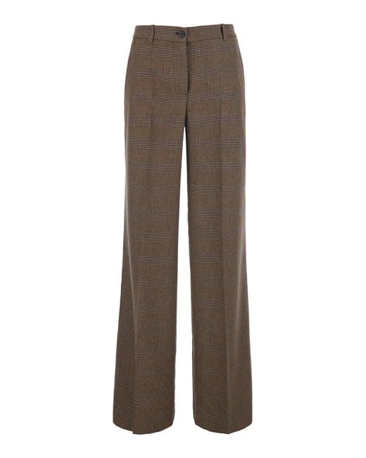 P.A.R.O.S.H. Brown Check Blazer With An Elegant Design