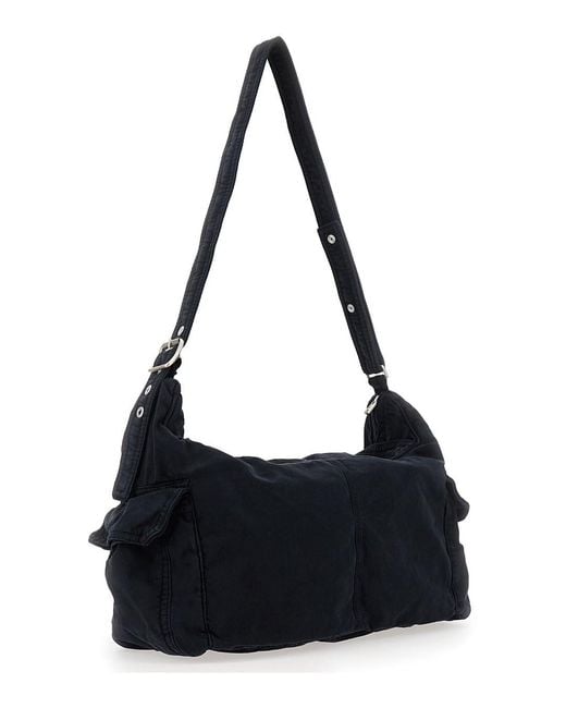 ERL Black Shoulder Bag With Adjustable Shoulder Strap for men