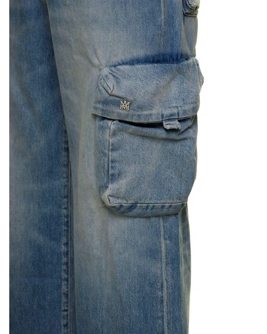 Amiri Blue Cargo Jeans for men