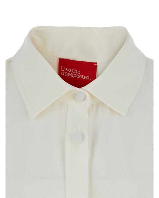..,merci White Sleeveless Shirt With Classic Collar