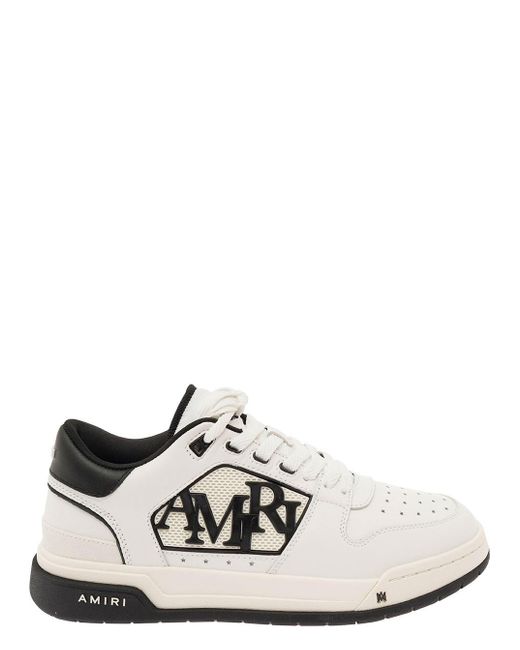 Amiri White Low Top Sneakers With Contrasting Logo Lettering for men
