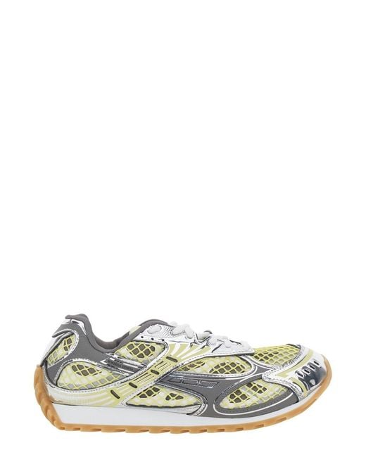 Bottega Veneta Natural 'Orbit' Sneaker With Logo Lettering Detail