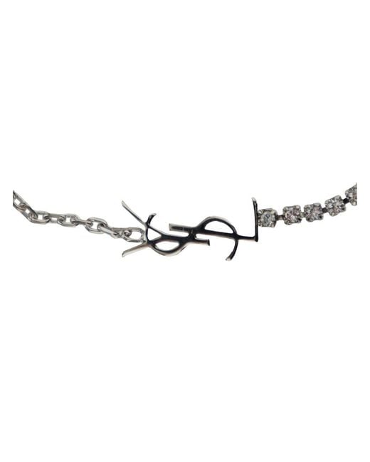 Saint Laurent Metallic Bracelet Monogramme for men