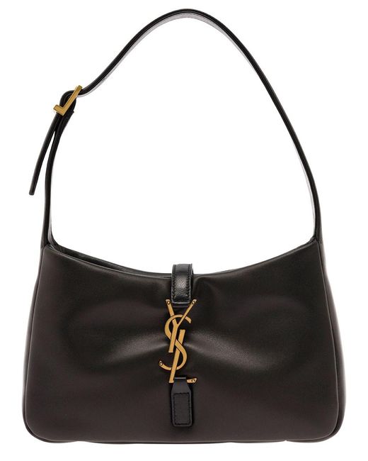 Saint Laurent Black 'Le 5 À 7 Padded' Shoulder Bag With Logo Detail