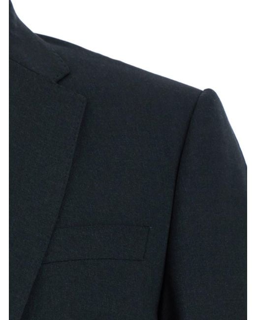 Emporio Armani Black Single-Breasted Suit With Notched Revers for men