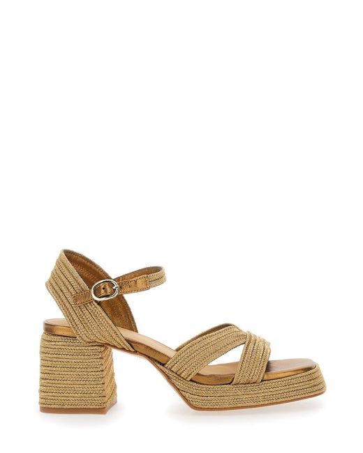 Castaner Natural Sandals Vallita Fabric