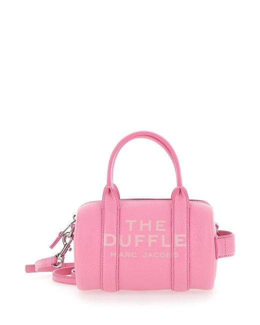 Marc Jacobs Pink 'The Mini Duffle' Handbag With Engraved Logo