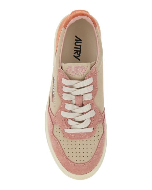 Sneaker 'Medalist' Low Top Con Logo Impresso Sulla Linguetta E I di Autry in Pink