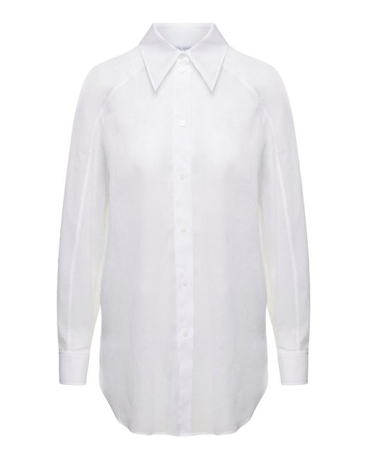 Maxi Camicia di Alberta Ferretti in White