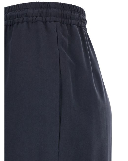 Max Mara Blue Pants With Elastic Waist With Drawstring