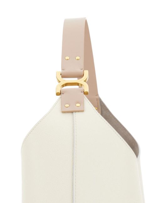 Chloé White 'Marcie' Hobo Bag With Tassels