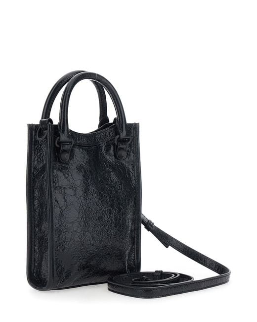 Balenciaga Black Shoulder Bag Le City Leather