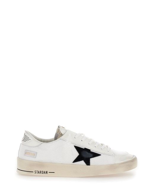 Golden Goose Deluxe Brand White 'Stardan' Low Top Sneakers With Star Patch for men