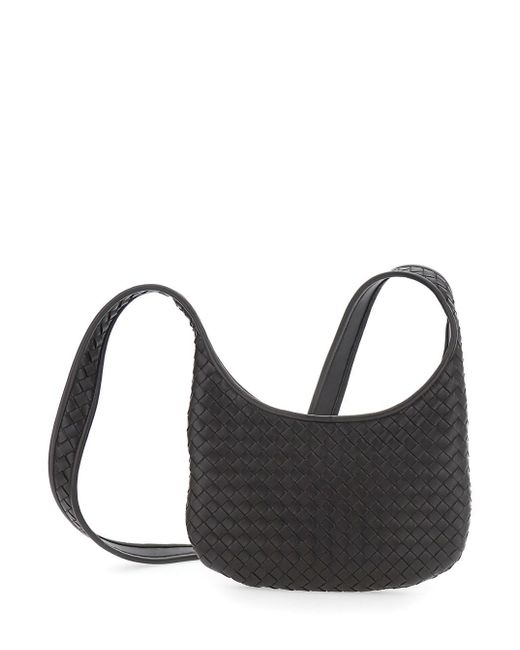 Bottega Veneta Black 'Veneto' Shoulder Bag With Fixed Shoulder Strap And All-Over Intrecciato Motif for men