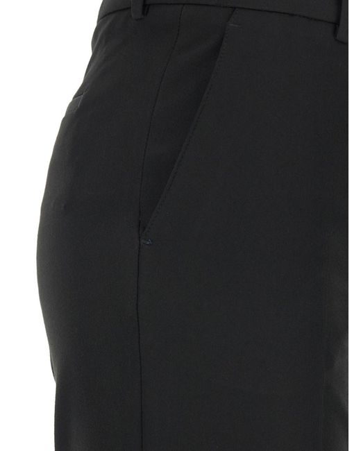 PT Torino Black Pants With Belt Loops And Flared Leg