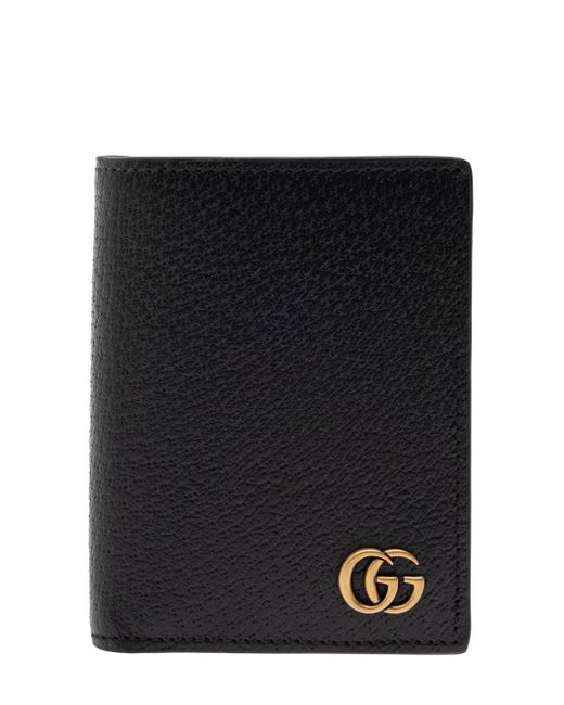 Portacarte Bifold 'Gg Marmont' di Gucci in Black da Uomo