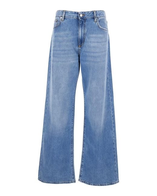Roy Rogers Blue High-Waisted Jeans With Five Pockets