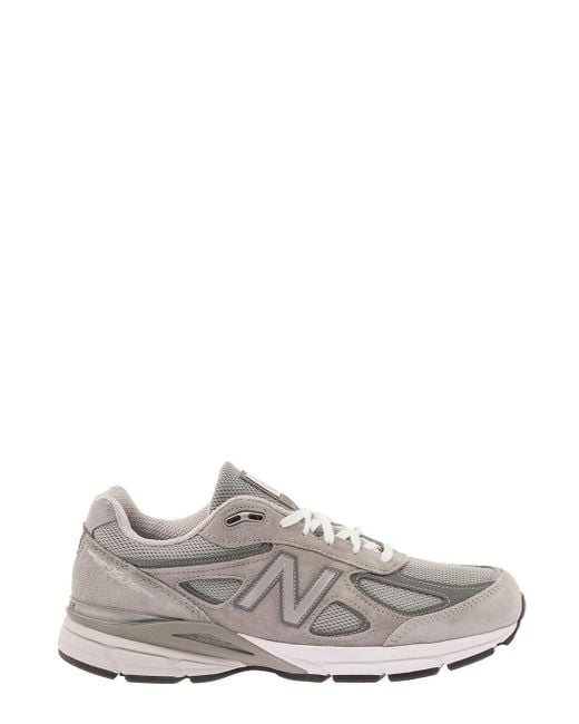 New Balance White '990' Low Top Sneakers With Logo Detail