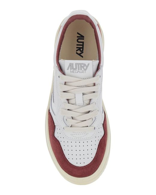 Autry White Medalist Low-Top Sneakers