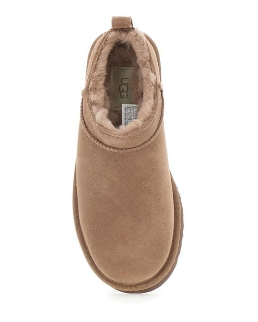 Ugg Brown Classic Micro Ankle Boots