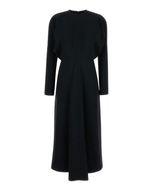 Victoria Beckham Black Dolman Midi Dress