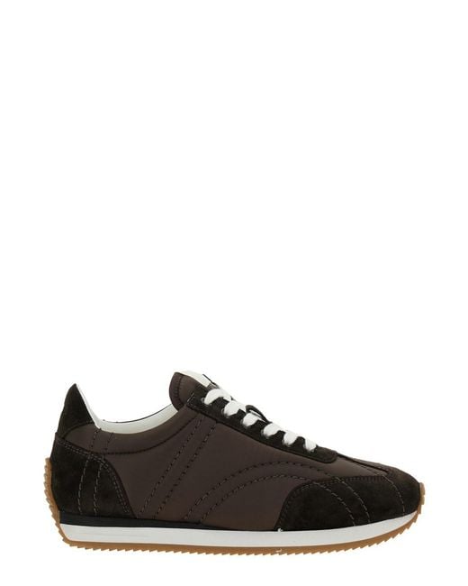 Totême  Black Sneakers With Logo Detail