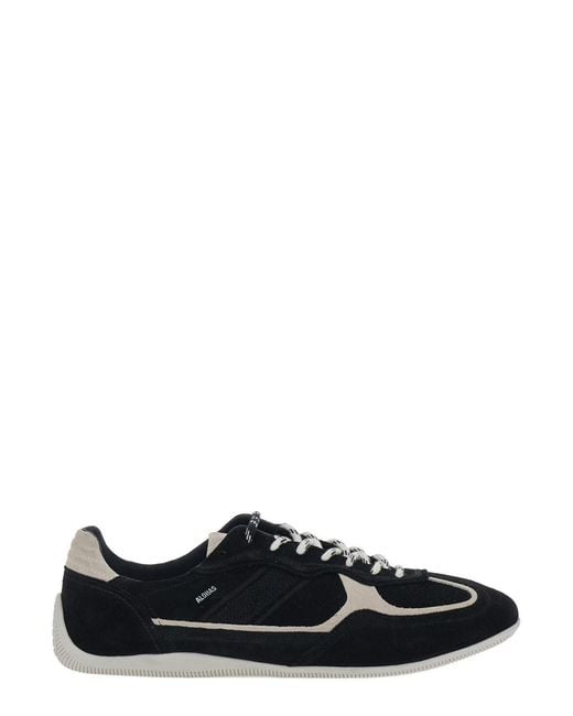 Alohas Black Suede Sneakers With Rubber Sole And Leather Details, Unis for men