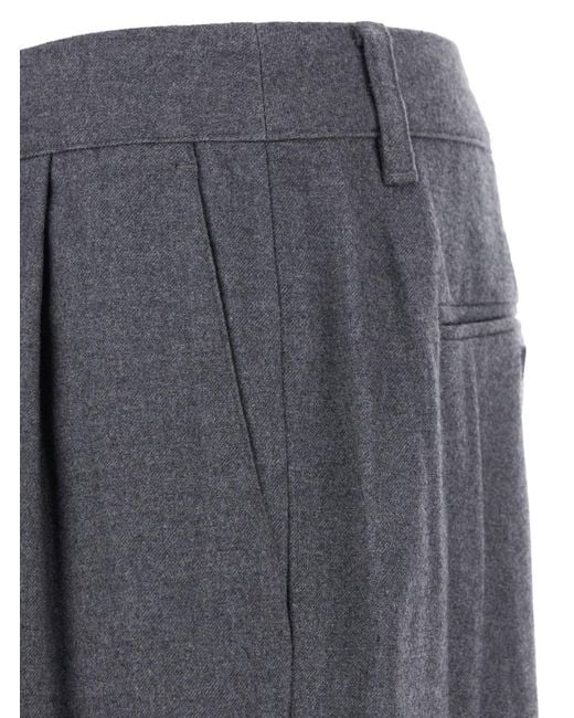 DUNST Gray Tailored Trousers With Front Pleats for men