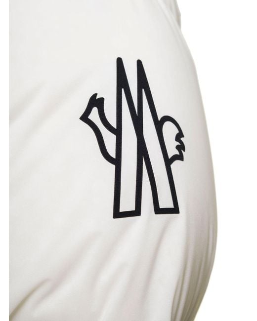 3 MONCLER GRENOBLE White 'Pramint' Down Jacket With Logo Detail for men