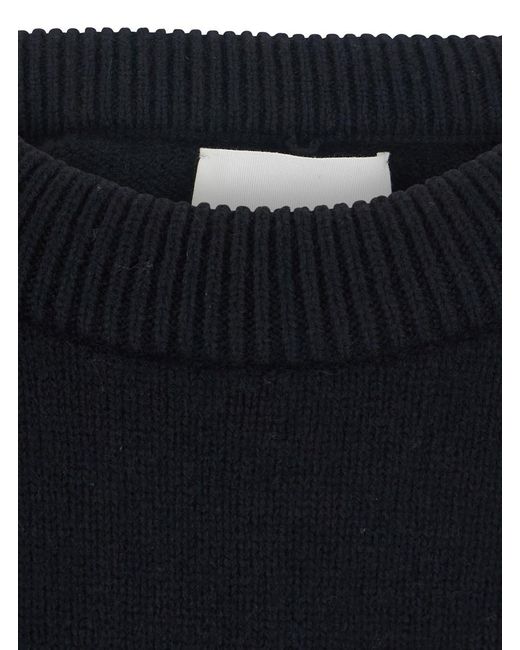 Lisa Yang Black Doria Sweater With V-Neck, Long Sleeves And 100% Cashmere, B