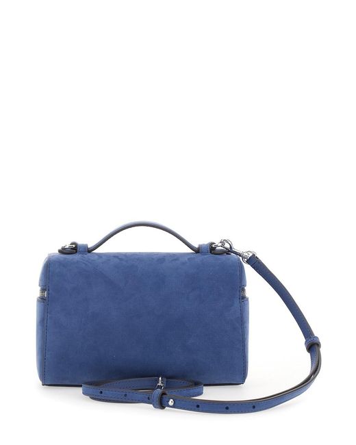 Tory Burch Blue Crossbody Bag Romy Slim Top Handle Leather