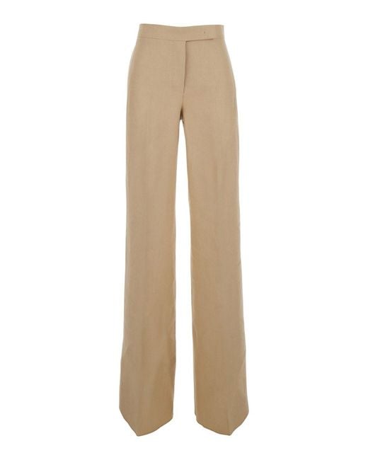 Max Mara Natural 'Mxsbig' Straight Leg Pants For