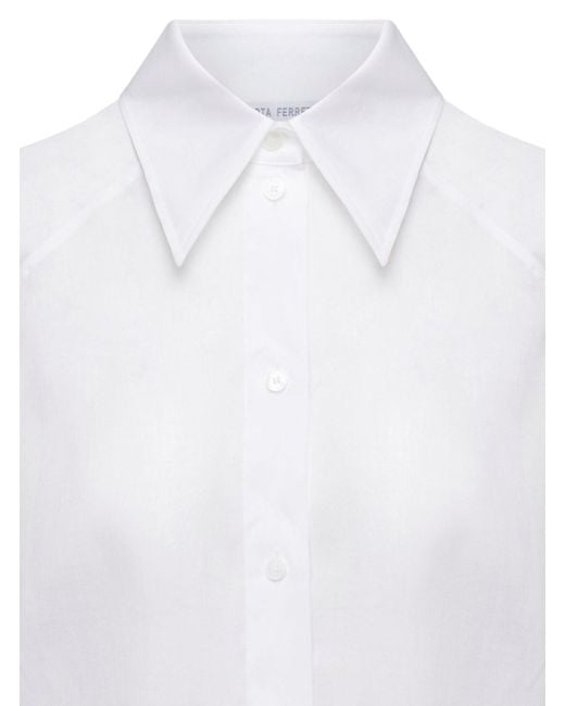 Maxi Camicia di Alberta Ferretti in White