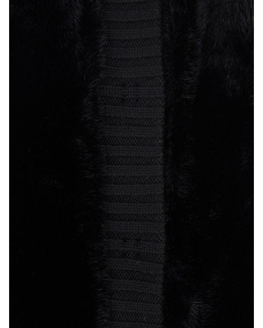 Pinko Black 'Genovese' Sleeveless Vest With High Neck And Ribbed Details