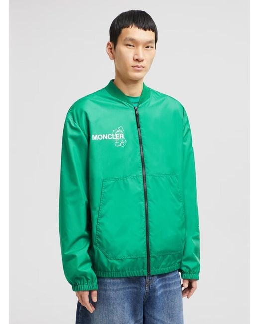 Moncler Genius Green 'Ostria' Bomber Jacket With Maxi Print On The Rea for men