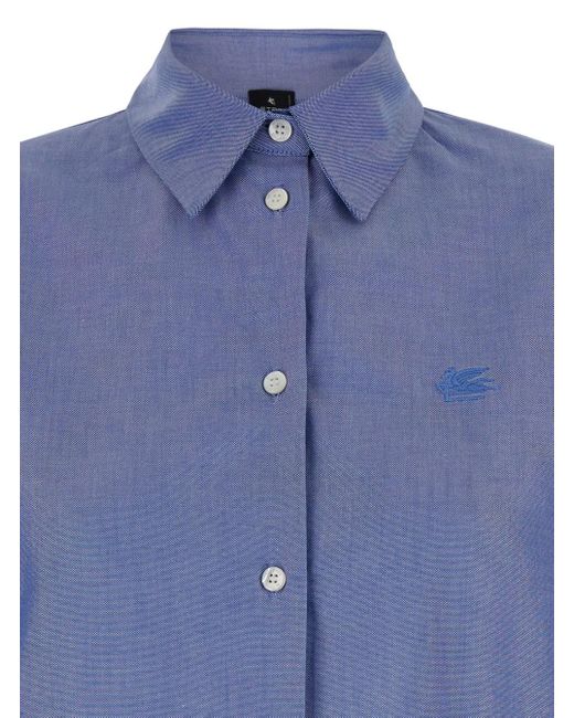 Etro Blue Shirt With Buttons