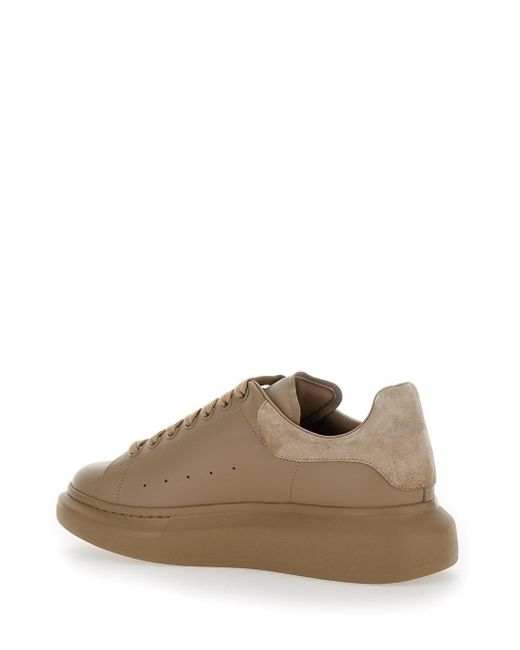 Alexander McQueen Brown Low-Top Sneakers With Chunky Sole And Contrast for men