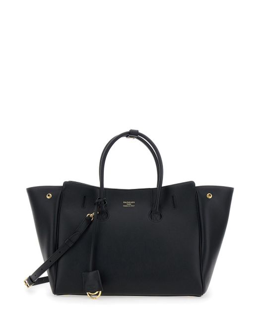 Borsa A Mano 'Hampton Piccola' Con Logo Goffrato Sul Fronte di Balenciaga in Black