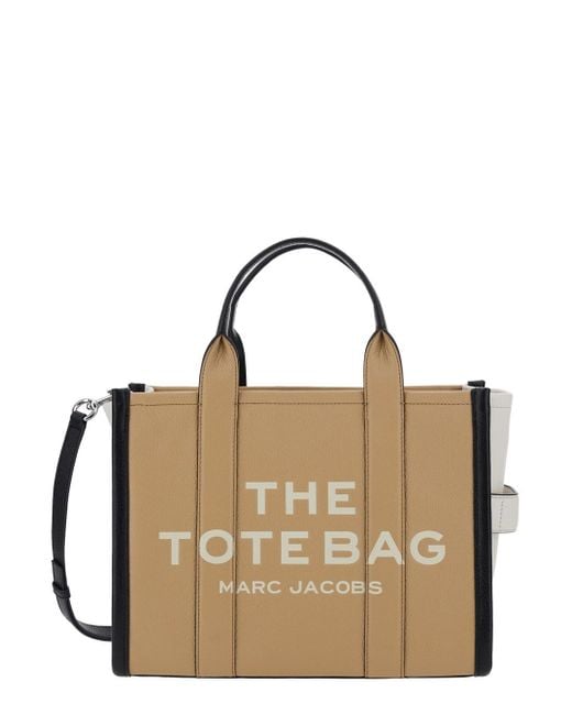 Marc Jacobs Metallic 'The Medium Tote Bag' Handbag With Logo