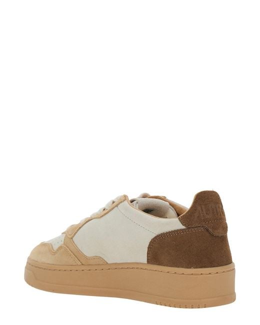 Sneaker 'Medalist' Low Top Con Logo Impresso Sulla Linguetta E I di Autry in Natural