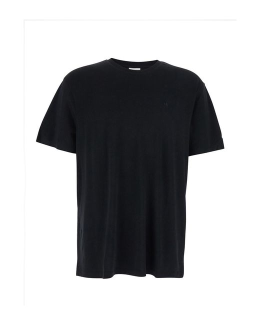 Calvin Klein Black T-Shirt With Tone-On-Tone Logo for men