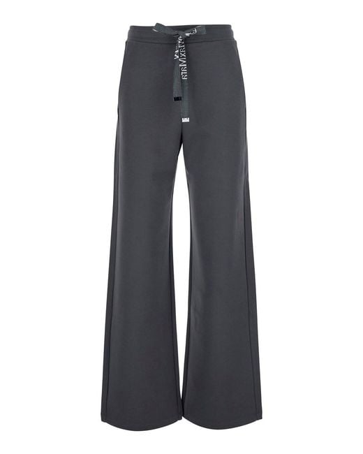 Max Mara Blue 'S Maxmara Smmbali Pants With Pockets And High Waist