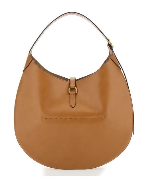 Polo Ralph Lauren Brown Shoulder Bag P Id Shldr Leather Strap
