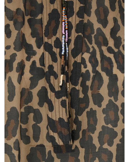 Bazar Deluxe Black Shirt With Leopard Motif All-Over