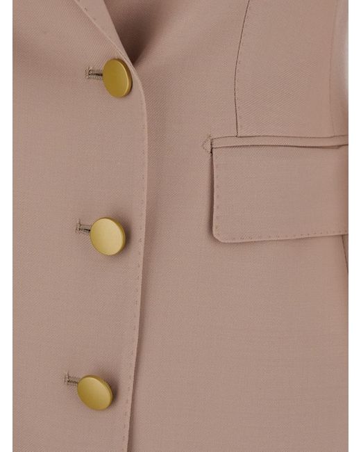 Tagliatore Brown Blazer Dress With Buttons