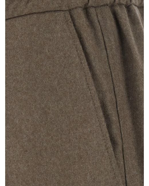 Drole de Monsieur Gray Elastic Flannel Pants With Soft Fabric And Col for men