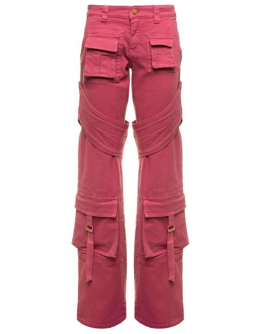 Blumarine Pink Cargo Denim Jeans Woman