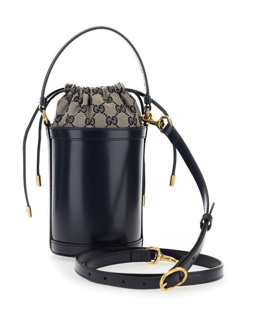 Gucci Blue Mini Bucket Bag With Double G